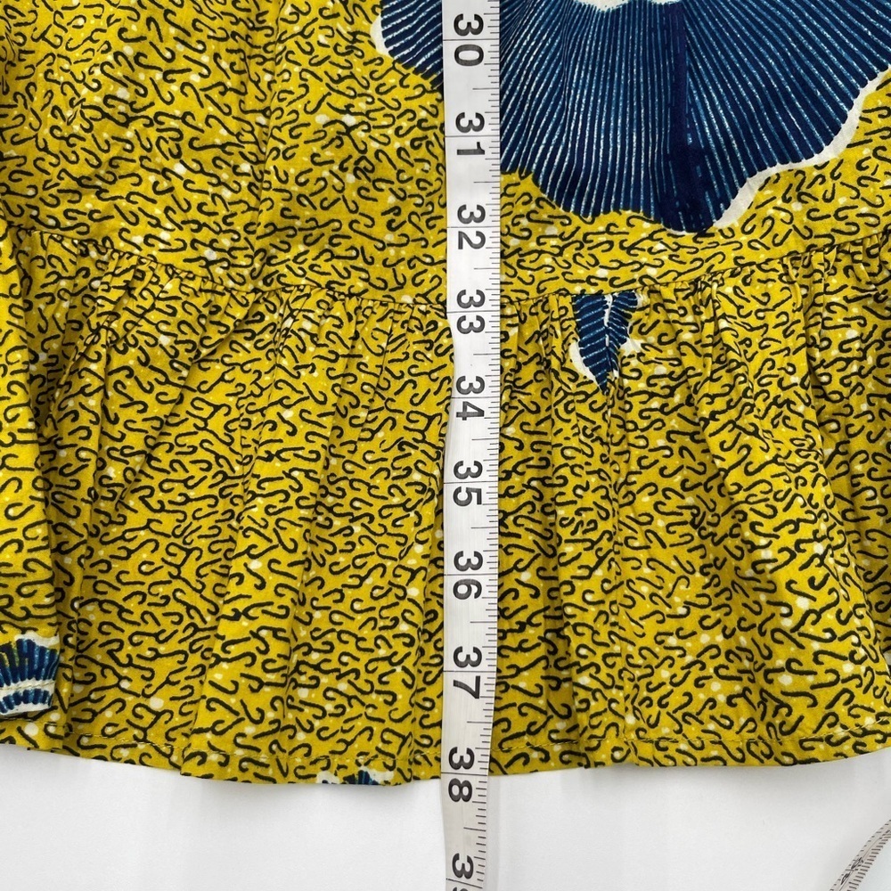 Ulla Johnson Sz 2 Emelyn 100% Cotton Dress Puff Sleeve Bold Print Wedding Event - Picture 16 of 16